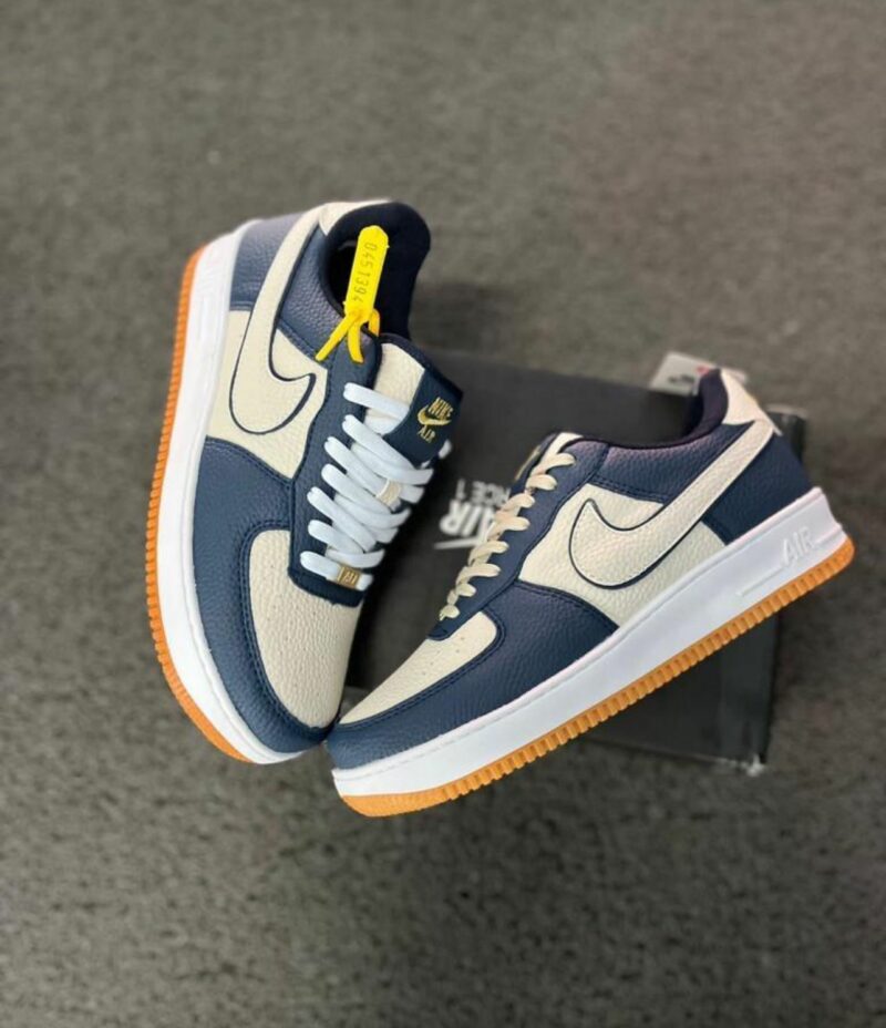 Tênis Nike Air Force Bege Marinho - 1a. Linha