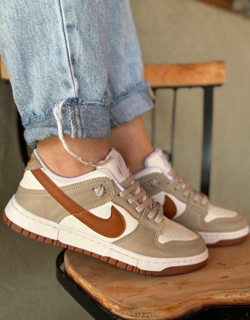 Tênis Nike Dunk Bege Marrom Luxo