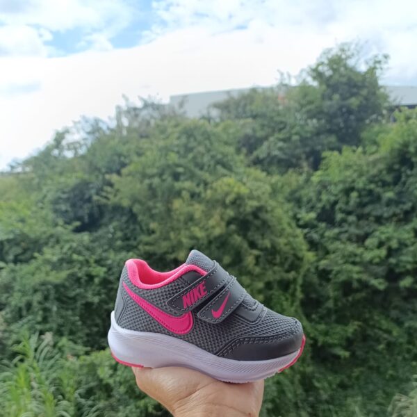 Infantil Cinza Rosa Velcro
